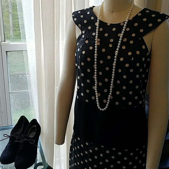 Unique YOON YOUNG VINTAGE 80's Polk-a-dot shift dress - Picture 3 of 9